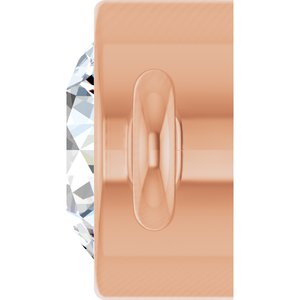 14K Rose Gold 1/8 CT Lab-Grown Diamond Bezel-Set Link