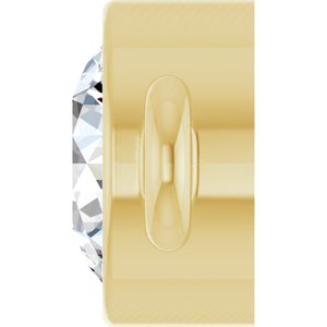 14K Yellow Gold 1/8 CT Lab-Grown Diamond Bezel-Set Link