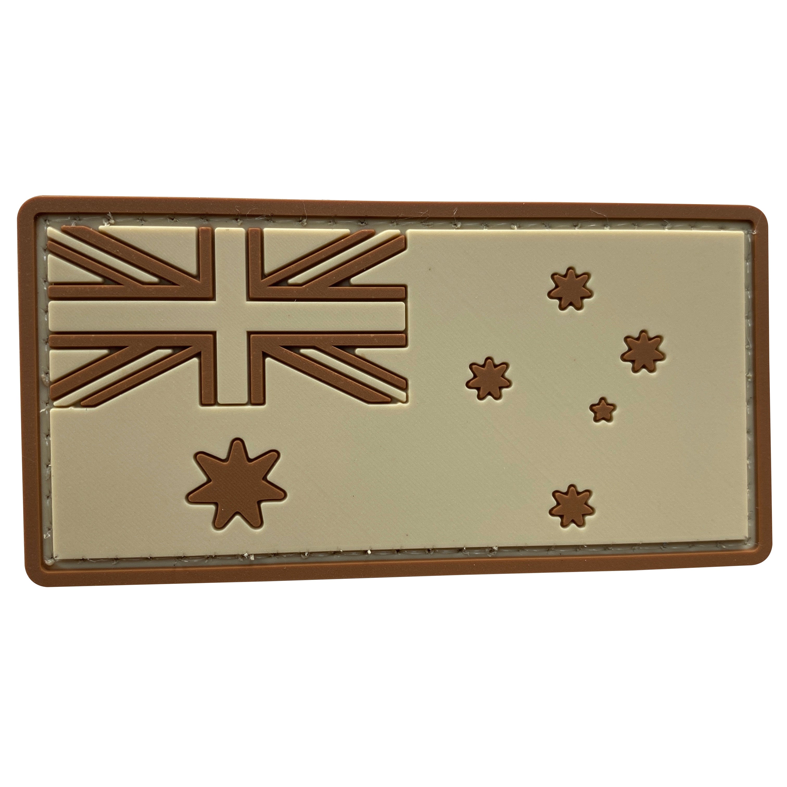 Australian Flag PVC Patch Light Tan
