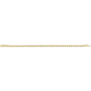 14K Yellow Gold 3.5x2.4 mm Emerald Line 7" Bracelet Mounting – image 4