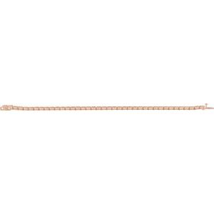 14K Rose Gold 3.5x2.4 mm Emerald Line 7" Bracelet Mounting – image 4