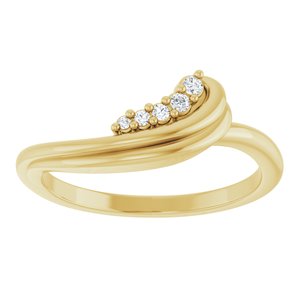 14K Yellow Gold .05 CTW Natural Diamond Ring