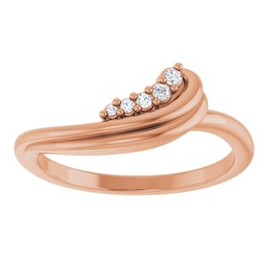 14K Rose Gold .05 CTW Natural Diamond Ring