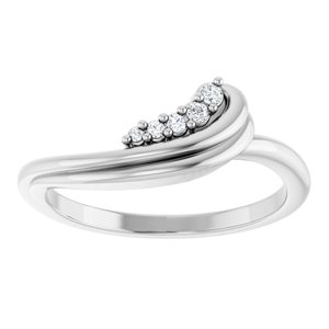 14K White Gold .05 CTW Natural Diamond Ring