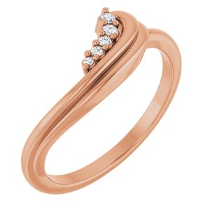 14K Rose Gold .05 CTW Natural Diamond Ring