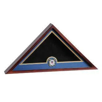 Mahogany Wood Flag Display Case.