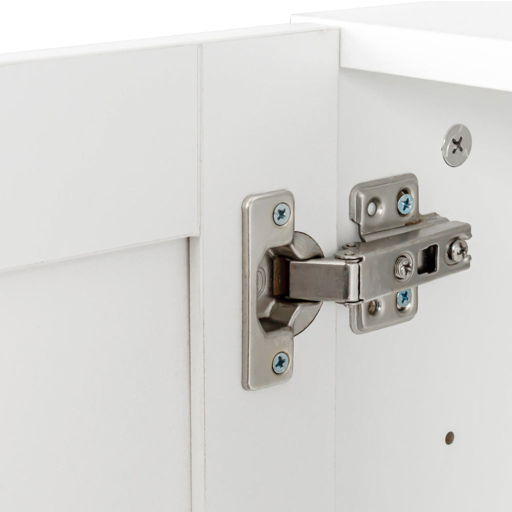 Stackable Wall Mounted Storage Cabinet, 15.75 'D x 35.43' W x 19.69 'H, White