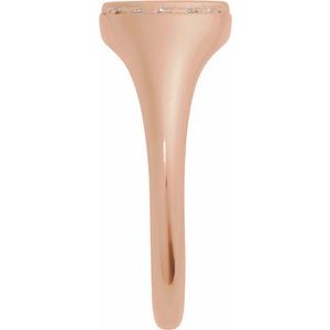 14K Rose Gold Engravable 1/10 CTW Natural Diamond Signet Ring