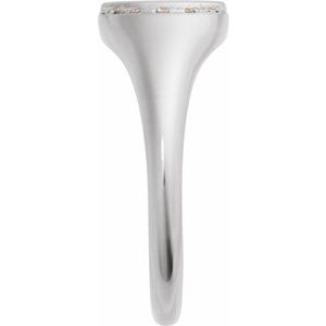 Engravable Accented Signet Ring