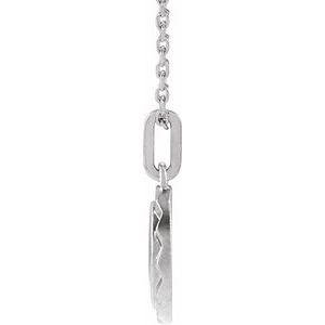 Sterling Silver Engravable Sunburst 16-18" Necklace – image 2