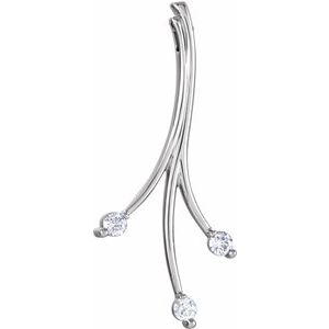 14K Yellow Gold 3/8 CTW Natural Diamond Freeform Pendant