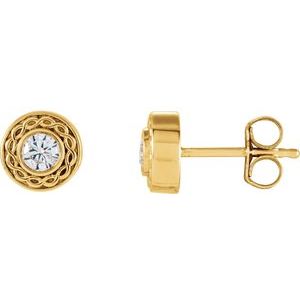 14K Yellow Gold 1/5 CTW Natural Diamond Earrings