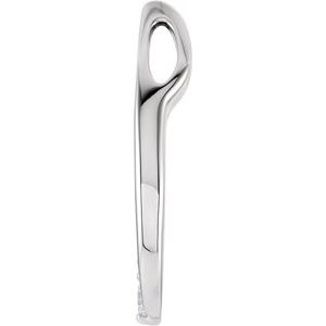 14K White Gold 1/2 CTW Natural Diamond Freeform Pendant