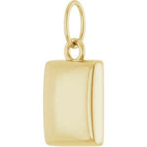 Engravable Puffed Dog Tag Necklace or Pendant