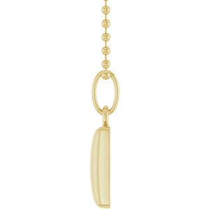 Engravable Puffed Dog Tag Necklace or Pendant
