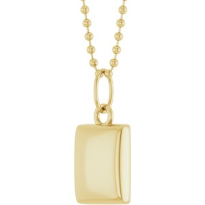 Engravable Puffed Dog Tag Necklace or Pendant