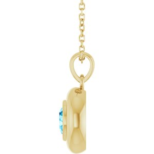 Puffed Solitaire Necklace or Charm/Pendant