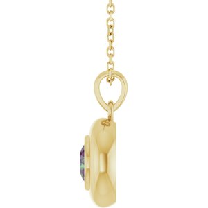 Puffed Solitaire Necklace or Charm/Pendant
