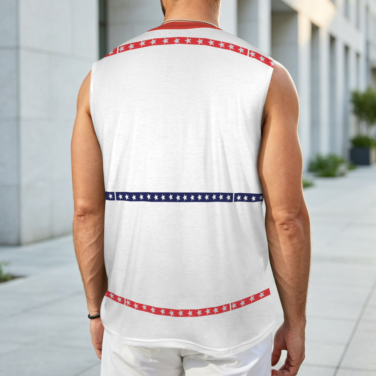 US Flag Pickup Truck Sleeveless Shirt