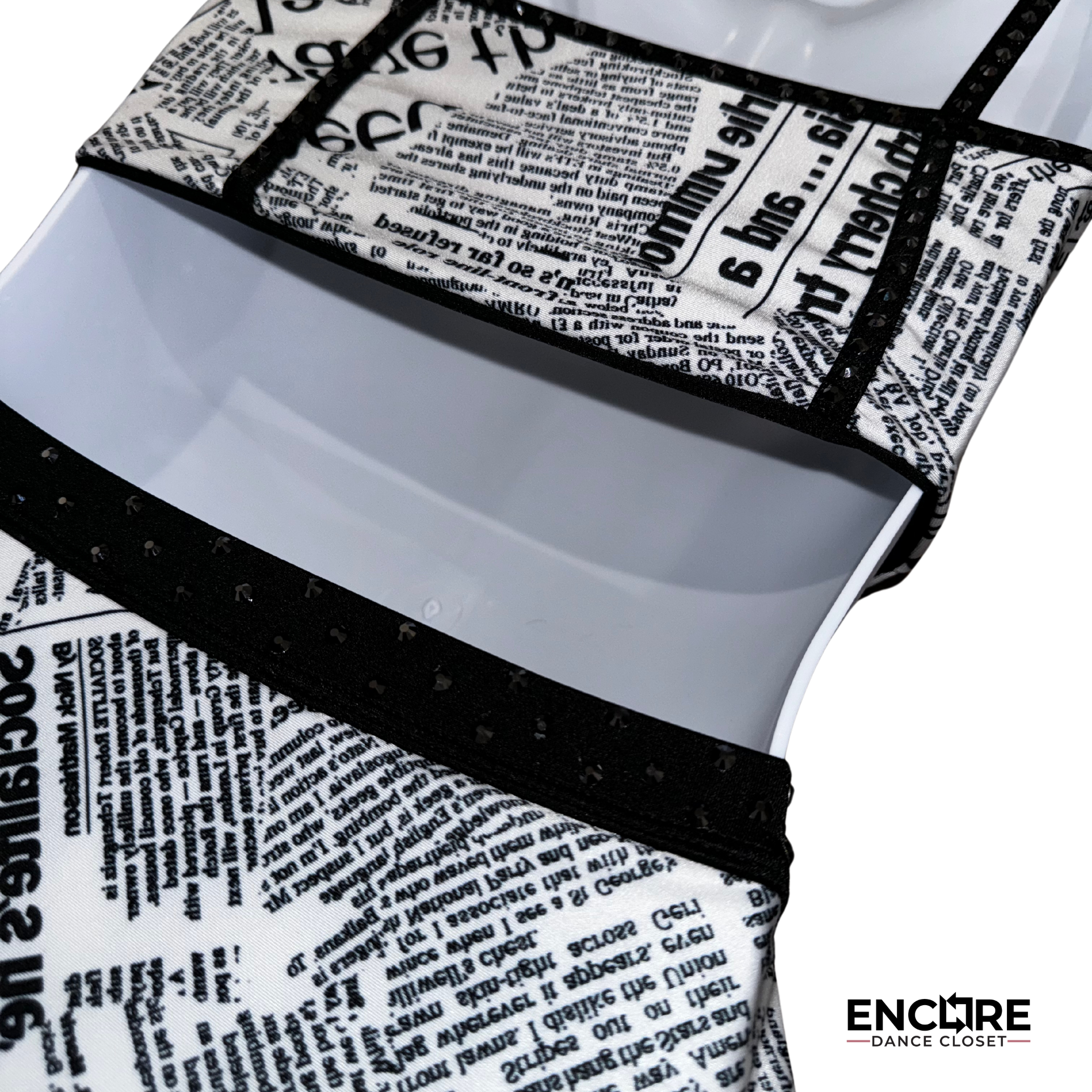 Unique Black & White Newspaper Print Jazz Costume