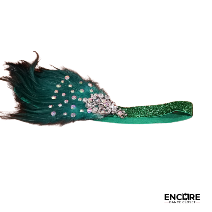 Emerald Green Rhinestone Fringe Costume