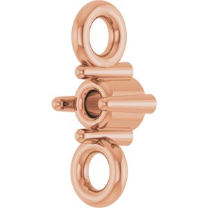 14K Rose Gold 1.5 mm Round 4-Prong Link