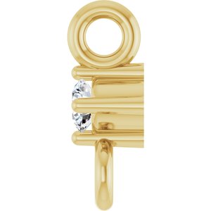 18K Yellow Gold .015 CT Natural Diamond Link