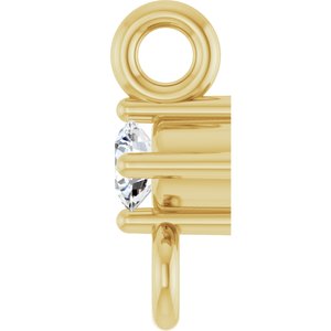 14K Yellow Gold  .02 CT Lab Grown Diamond Link