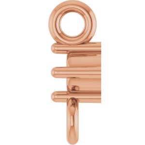14K Rose Gold 1.7 mm Round 4-Prong Link