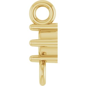 14K Yellow Gold 2 mm Round 4-Prong Link