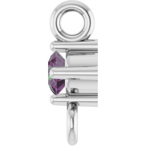Sterling Silver Natural Alexandrite Link