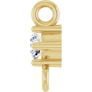 14K Yellow Gold  .03 CT Natural Diamond Link