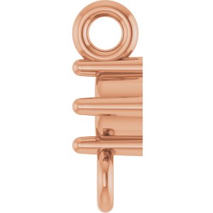 14K Rose Gold 2 mm Round 4-Prong Link
