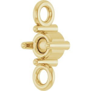 18K Yellow Gold 2 mm Round 4-Prong Link