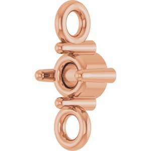 14K Rose Gold 2 mm Round 4-Prong Link