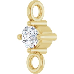 14K Yellow Gold  .03 CT Lab Grown Diamond Link