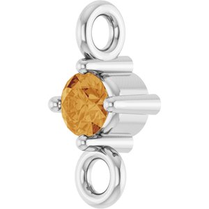 Sterling Silver Natural Citrine Link