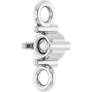 14K White Gold 2 mm Round 4-Prong Link