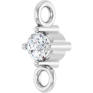 Platinum  .03 CT Natural Diamond Link