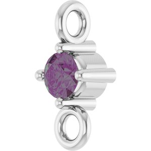 Sterling Silver Natural Alexandrite Link
