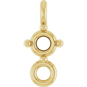 14K Yellow Gold 2 mm Round 4-Prong Link