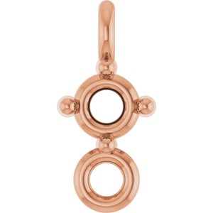 14K Rose Gold 2 mm Round 4-Prong Link
