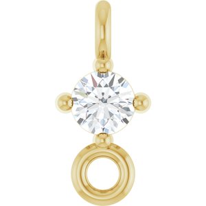 14K Yellow Gold  .03 CT Lab Grown Diamond Link