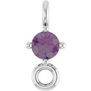 Sterling Silver Lab-Grown Alexandrite Link