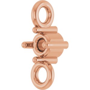 14K Rose Gold 1.7 mm Round 4-Prong Link