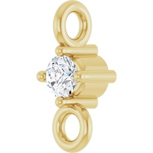 14K Yellow Gold  .02 CT Lab Grown Diamond Link