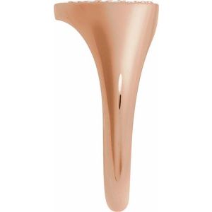 14K Rose Gold 1/3 CTW Natural Diamond Heart Signet Ring