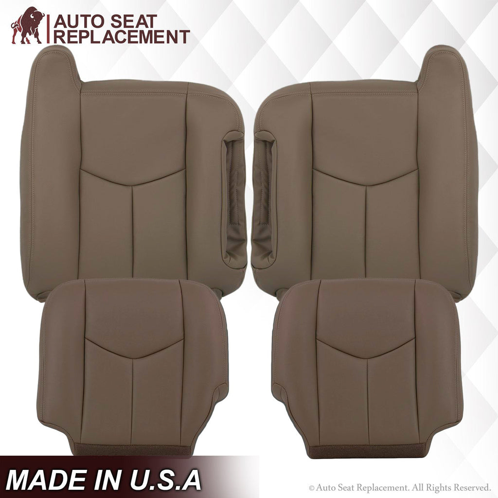 2003-2007 Chevy Silverado/Avalanche Seat Cover in Tan: Choose Leather or Vinyl