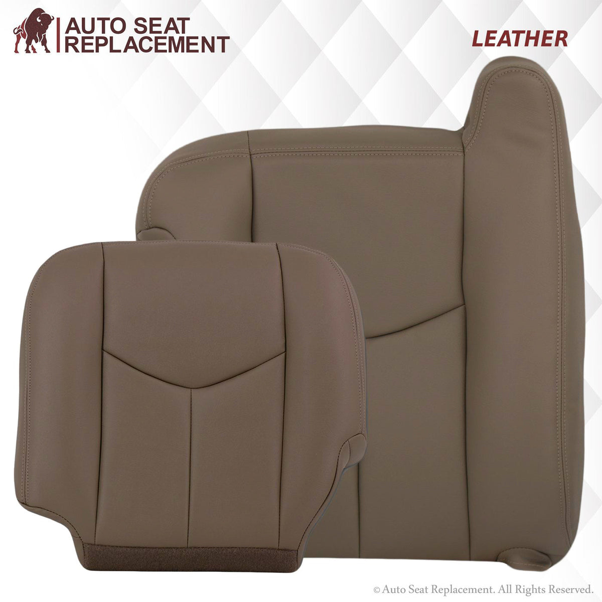 2003-2007 Chevy Silverado/Avalanche Seat Cover in Tan: Choose Leather or Vinyl