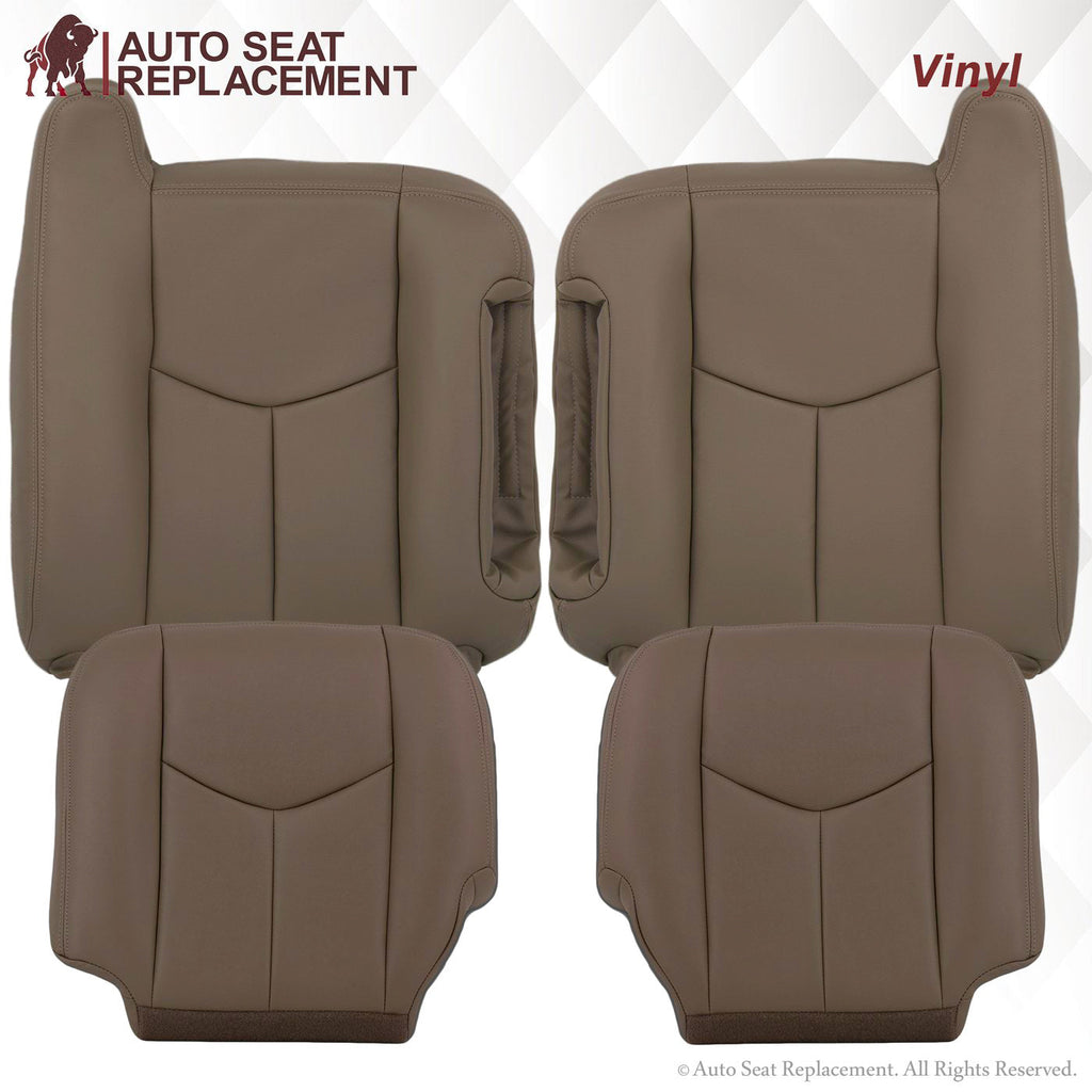 2003-2007 Chevy Silverado/Avalanche Seat Cover in Tan: Choose Leather or Vinyl